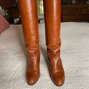 beautiful cognac leather boots